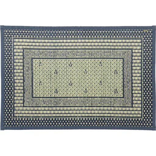 国産い草 玄関マット/フロアマット 【約70×120cm ブルー】 日本製 縁:綿100% 裏貼り 『エルモード』 〔入口〕 (代引不可) 国産い草 玄関マット/フロアマット 【約70×120cm ブルー】 日本製 縁:綿100% 裏貼り 『エルモード』 〔入口〕 (代引不可)