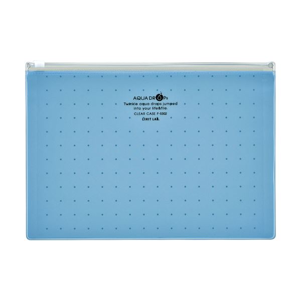 （まとめ）リヒトラブ AQUA DROPsクリヤーケース A5ヨコ 青 F-5302-8 1枚【×20セット】 (代引不可)