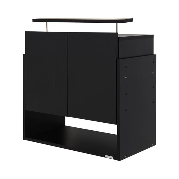 コレクションケース/収納棚 ワイド 専用上置き 【ハイタイプ 奥行39cm用 ブラック】 幅83.1cm 本体別売 【組立品】 (代引不可)