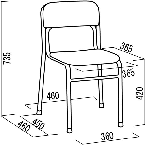 軽量 スタッキングチェア 【5脚セット レッド×クロムメッキ 幅46cm 重さ4.7kg】 日本製 防汚仕様 スチール 『リブラ チェア』 (代引不可)