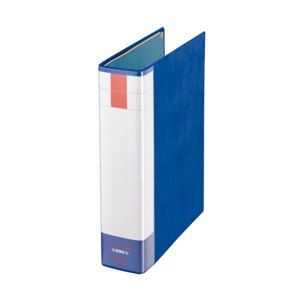 (まとめ) ライオン事務器 パイプ式ファイル(環境) 両開き A4タテ 500枚収容 背幅71mm ブルー No.753RK ..