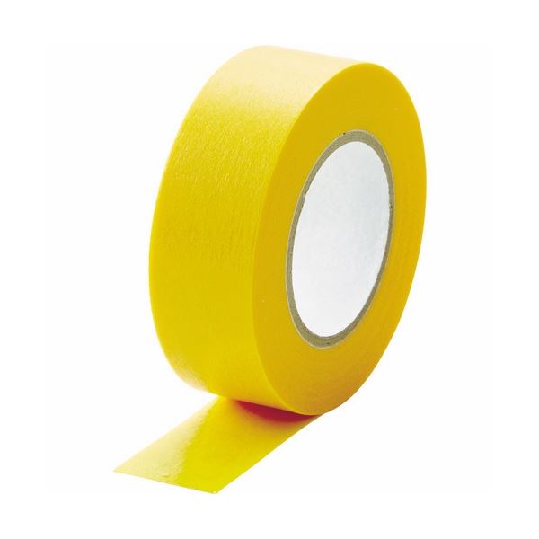 (まとめ) TRUSCO 建築塗装用マスキングテープ 幅18mm×長さ18m イエロー MTA-1818-7-Y 1パック(7巻) 【×..