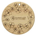 竹製 鍋敷き/キッチン用品 【大 フラワーガーデン 3個セット】 幅180×奥行180×高さ10mm トルネ 〔キッチン 台所〕 (代引不可)
