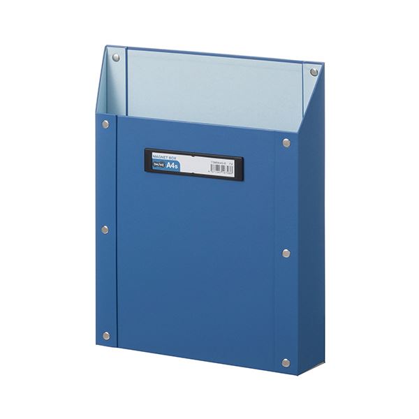 (まとめ) TANOSEEマグネットボックス（貼り表紙） A4タテ型 青 1個 【×10セット】 (代引不可)