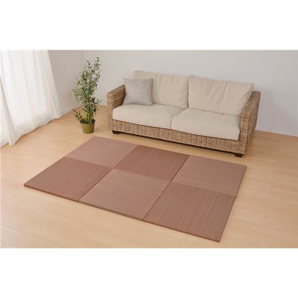 い草 置き畳/ユニット畳 【65×65×2.5cm レッド】 抗カビ 消臭 防音 クッション性 軽量 『紗彩 さや』 〔リビング〕 (代引不可)