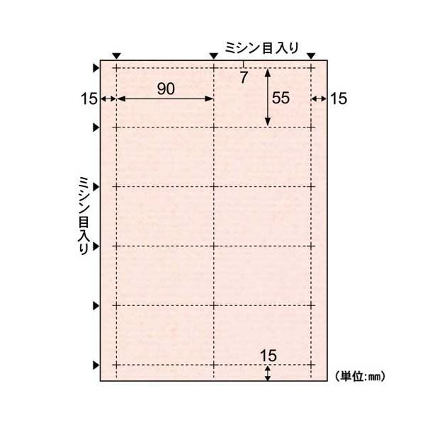 (まとめ)ヒサゴ クラッポドロップ A4名刺10面 ピーチ QP001S 1パック(10シート) 【×5セット】 (代引不可)