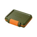 (まとめ) エレコムSD/microSDカードケース 耐衝撃 カーキ CMC-SDCHD01GN 1個 【×10セット】 (代引不可)(2)
