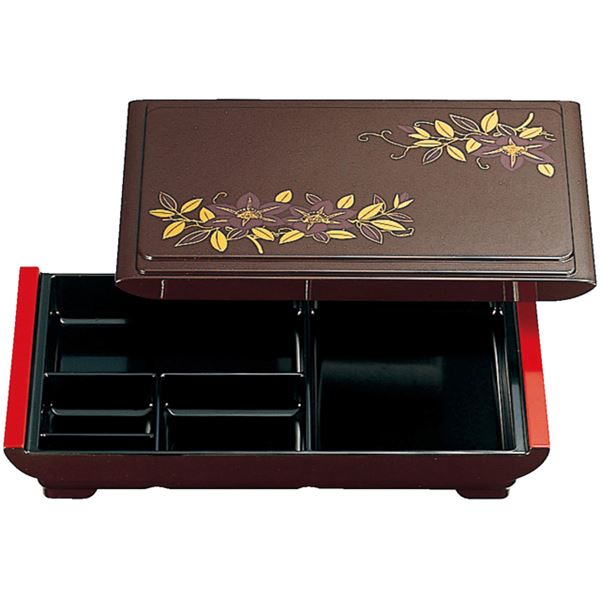 式部長手弁当/和食器 【鉄仙 A】 295×170×45mm 日本製 〔和食 レストラン 居酒屋 店舗 お店〕【代引不..