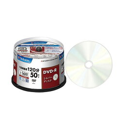 (まとめ) バーベイタム 録画用DVD-R 120分1-16倍速 シルバーレーベル スピンドルケース VHR12J50VS1 1パック(50枚) 【×10セット】 (代引不可)