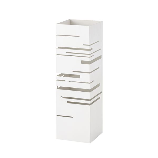 傘立て アンブレラスタンド 幅15.5×奥行15.5×高さ49cm ホワイト 四角 スチール 玄関 エントランス 入口..