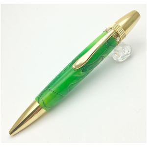 日本製 スワロフスキー ボールペン/文房具 【グリーン】 パーカータイプ 芯：0.7mm 文具 オフィス用品 『Acrylic』 (代引不可)