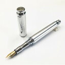金属 万年筆/文房具 【アルミ シルバーカラー】 日本製 中太字 文具 オフィス用品 ステーショナリー『Metal Pen』【送料無料】 (代引不可)