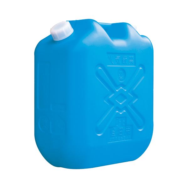 (まとめ) 土井金属 灯油缶 18L ブルー 1個 【×10セット】 (代引不可)