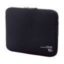 (まとめ) エレコム ネオプレンPCインナーバッグ13.3インチノートPC対応 ブラック BM-IBNP13BK 1個 【×10セット】 (代引不可)(4)