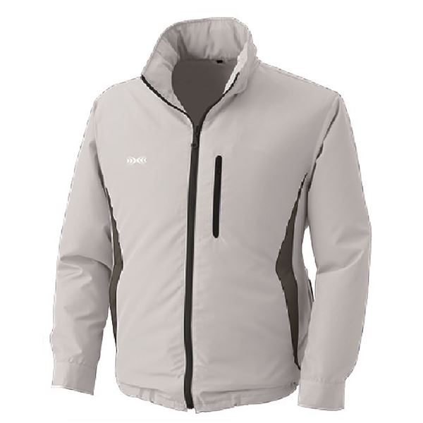 フード付き 空調服(KU90520)/作業着 【カラー：シルバー 2L】 クラレ製 ポリエステル 服のみ【送料無料】 (代引不可)