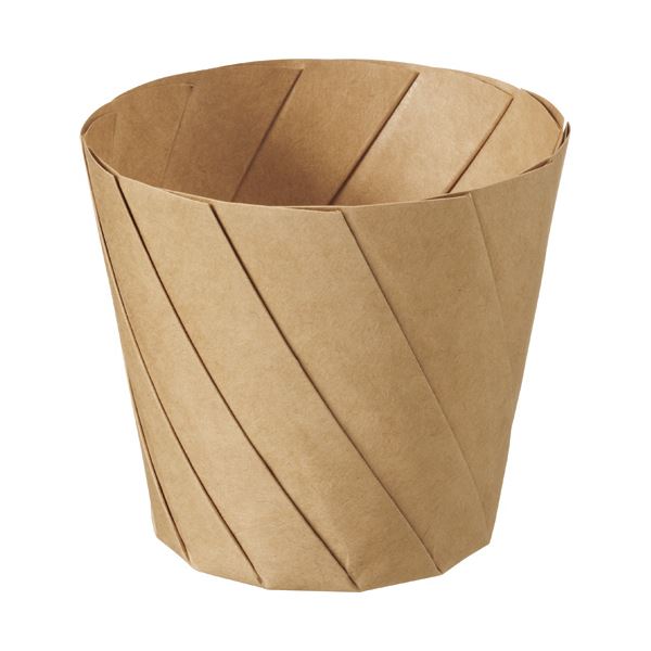 （まとめ）シンメイ おりがみカップ 小 茶 TY2 1パック(20枚)【×3セット】蓋別売り