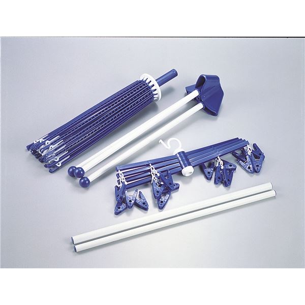 室内物干し 物干しスタンド 2段式 幅81.5cm 日本製 耐荷重8kg ピンチ16個 組立品 ニュークリーンドライ 深海金物 洗濯物 (代引不可)