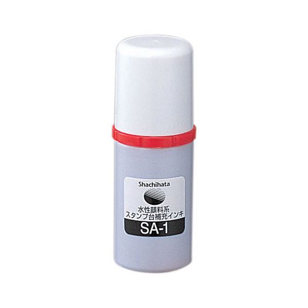 (まとめ) シヤチハタ水性顔料系スタンプ台補充インキ 28ml 赤 SA-1 1個 【×10セット】 (代引不可)