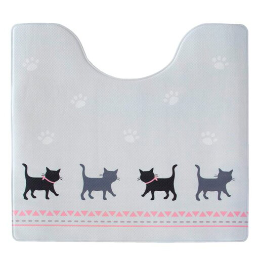トイレマット 【約55×60cm キャット】 お手入れ簡単 撥水加工 拭いてお手入れする 〔お手洗い 御手洗 店舗 会社 オフィス〕 トイレマット 【約55×60cm キャット】 お手入れ簡単 撥水加工 拭いてお手入れする 〔お手洗い 御手洗 店舗 会社 オフィス〕