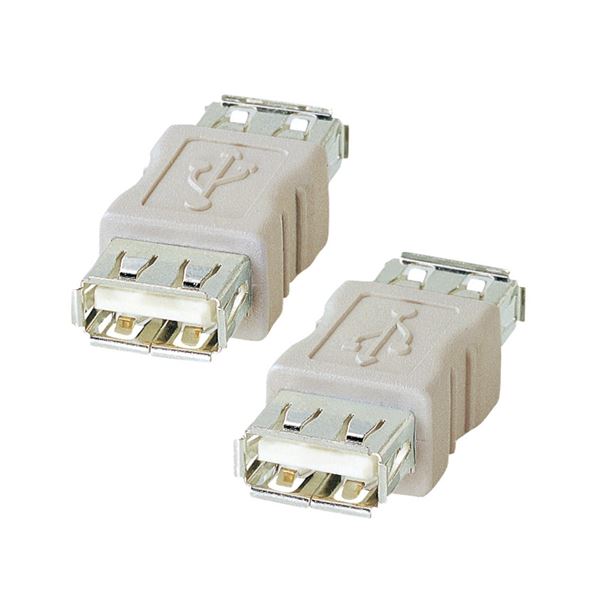 (まとめ) サンワサプライ USBアダプタ(A)メス AD-USB2 1個 【×10セット】 (代引不可)