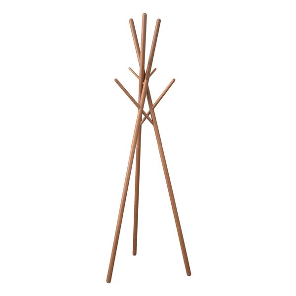 ハンガーラック 衣類収納 幅57.5cm ブラウン 木製 ポールハンガー 組立品 寝室 ベッドルーム リビング ..