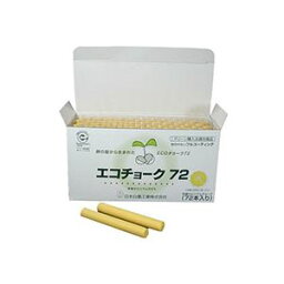 (まとめ) 日本白墨 エコチョーク72 黄 ECO-4 1箱（72本） 【×10セット】 (代引不可)