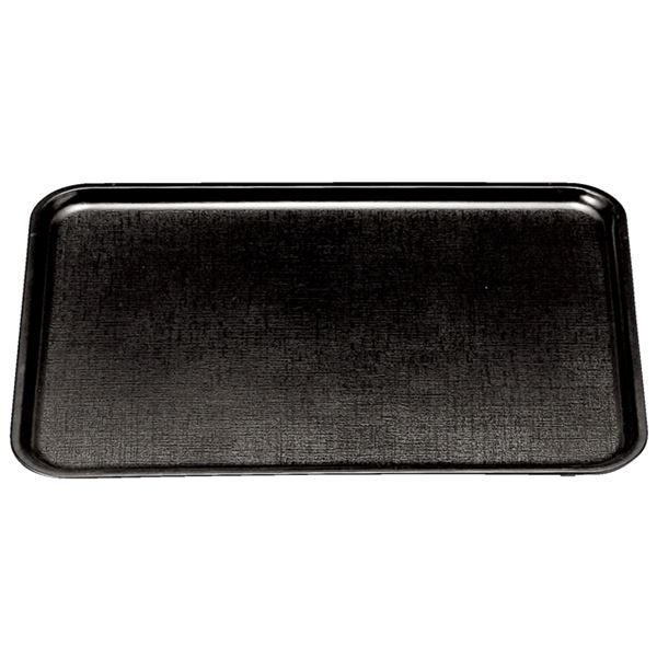 尺1 耐熱新布目長手盆/トレー 【黒SL】 330mm×240mm×15mm 日本製 食洗機対応 〔和食 レストラン 居酒屋 店舗 お店〕【代引不可】