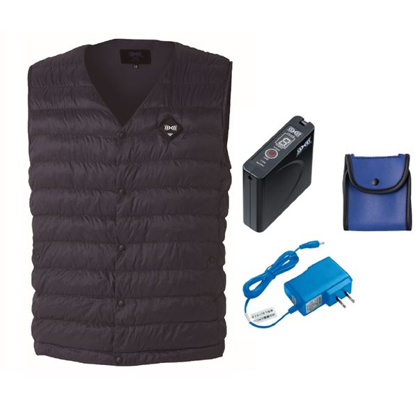 空調服(R) 2021年 THERMALGEAR サーマルギア TG22102 発熱防寒ベスト LISUPER1バッテリーセット(サイズ：L、カラー：ブラック) (代引不可)