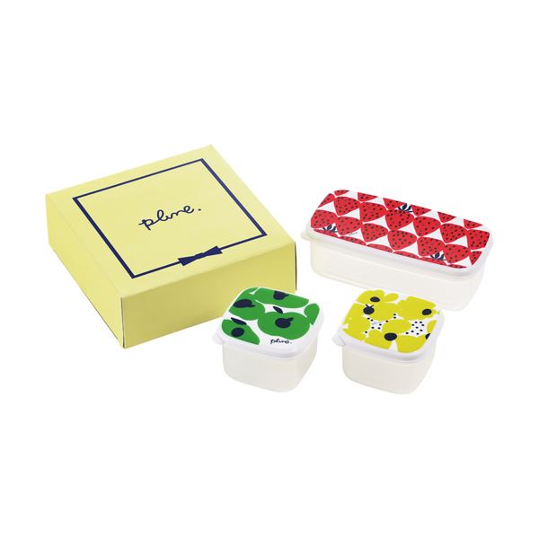 (まとめ) プルーン シール容器3点セット C4138547 【×5セット】 (代引不可)