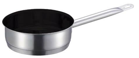 IH/煤气两者对应 - EBM　18-8　プロシェフIH　浅型片手鍋　18　蓋無ノンスティック(代引き不可)【送料無料】