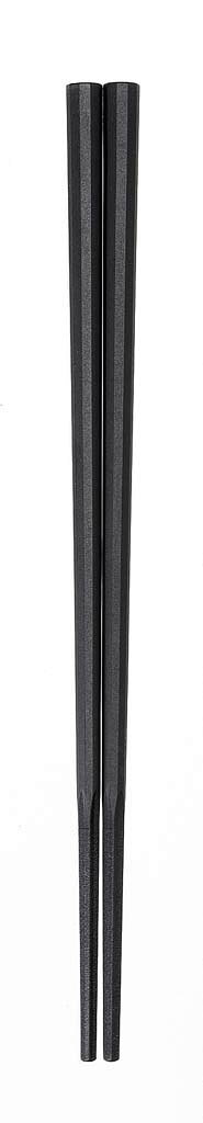10角 ぐる麺箸 23cm 黒 GM-4004(代引不可)
