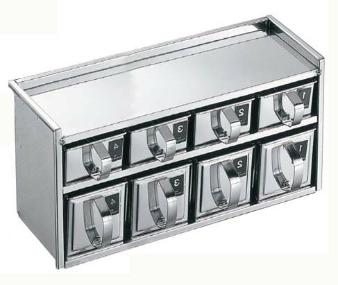 Spice Containers - EBM 18-8 引出式 ヤクミ入 2段8ヶ入(代引不可)【送料無料】