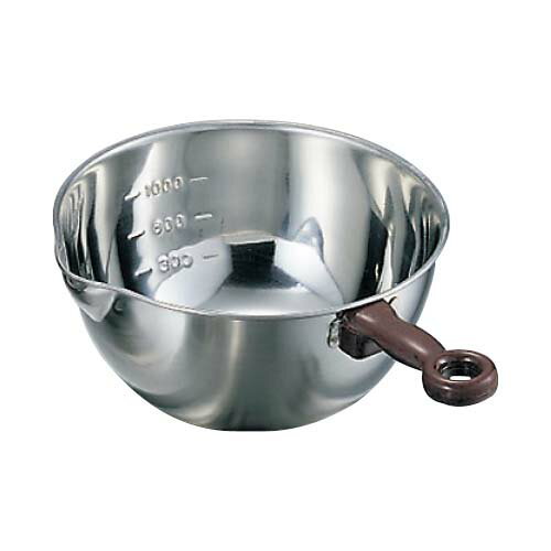 18-8 目盛付 手付 片口ボール 大 (φ210)(代引不可)【送料無料】