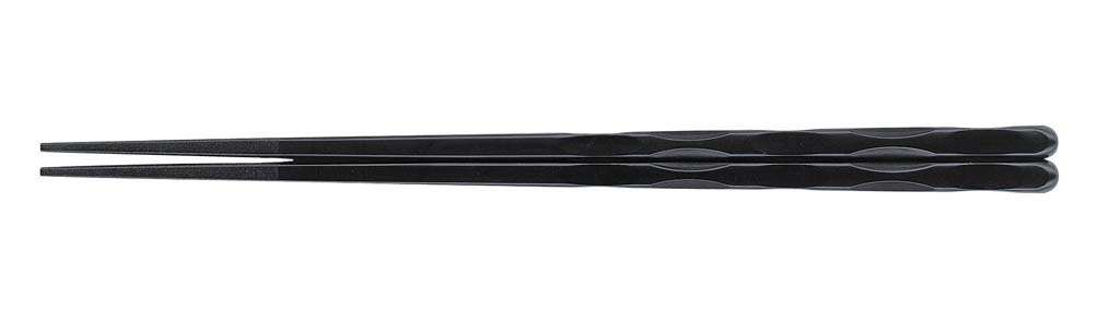 SPS樹脂箸 面彫 22.7cm 黒(代引不可)