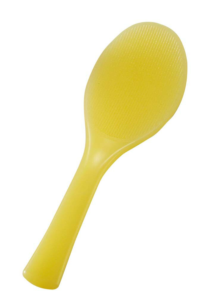 魔法のしゃもじ (スケルトン) 溝付 イエロー 20.5cm 抗菌(代引不可)【送料無料】