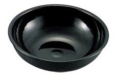 キャンブロ 丸型リブド サラダボールRSB23CW (110) ブラック(代引不可)【送料無料】