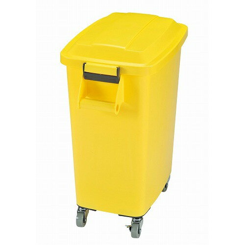 厨房ペール キャスター付 CK-45 イエロー(Y)(代引不可)【送料無料】