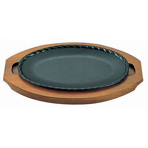 アサヒ 鉄 ステーキ皿 A-117-38 縄目(代引不可)【送料無料】