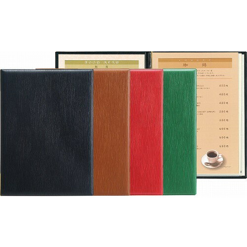 シンビ 洋風メニューブック MS-302 茶(代引不可)【送料無料】
