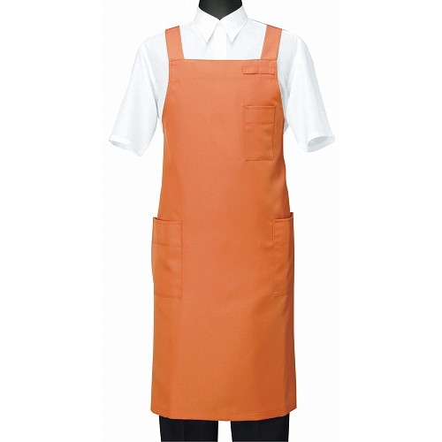 エプロン CT2566-3 オレンジ M(代引不可)【送料無料】