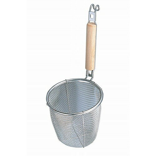 Other - MI 18-8 白木柄 うどんテボ(8メッシュ)平底 φ140(代引不可)【送料無料】
