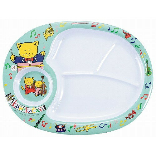 メラミン ランチ皿 こねこたい ブルー L-101(代引不可)【送料無料】