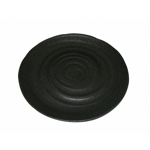 天目砂鉄 丸皿 9寸(代引不可)【送料無料】