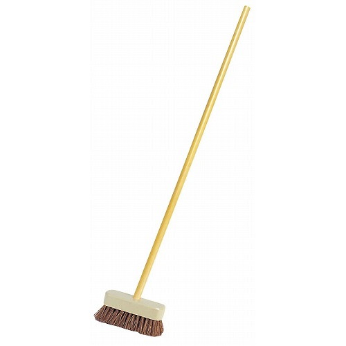 木柄 デッキブラシ シダ 18cm(代引不可)【送料無料】