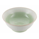 磁器 中華食器 釉彩若草 高台丼 6.5寸(代引不可)【送料無料】
