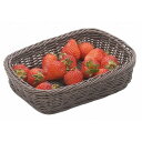 樹脂バスケット 角長 20号 91-006C こげ茶(代引不可)【送料無料】