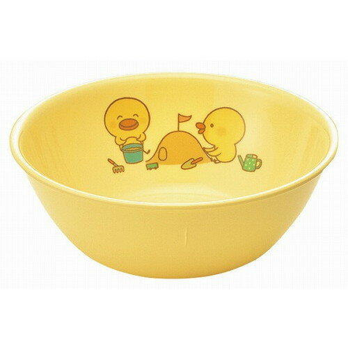 メラミン 子供食器 ひよこぐみ 中食器 イエロー J1HIY(代引不可)【送料無料】