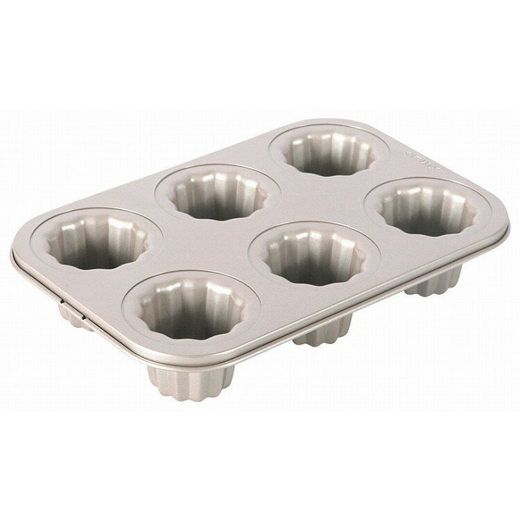 フッ素加工 カヌレ天板(6取)WK9864 製菓・ベーカリー用品 カヌレ天板(代引不可)【送料無料】