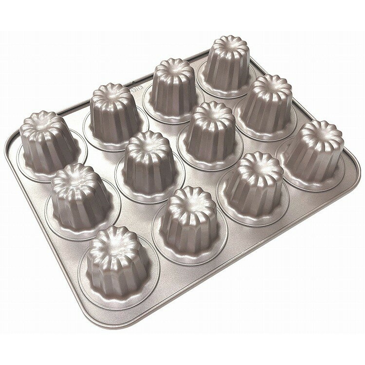 フッ素加工 カヌレ天板(12取)WK9158 製菓・ベーカリー用品 カヌレ天板(代引不可)【送料無料】