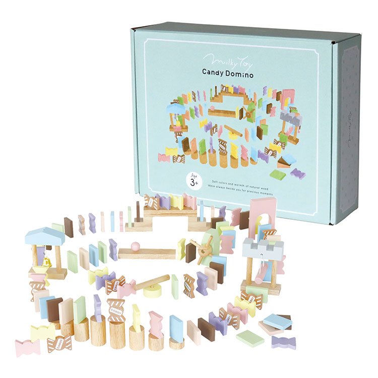 CandyDomino キャンディドミノ 積み木 積木 カラフル おもちゃ 木製おもちゃ 木製玩具 ドミノ カラフル かわいい(代引不可)【送料無料】